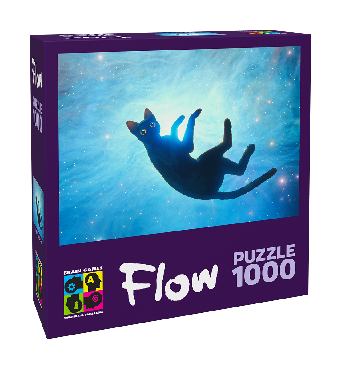 Puzzle 1000 Flow - Floating cat