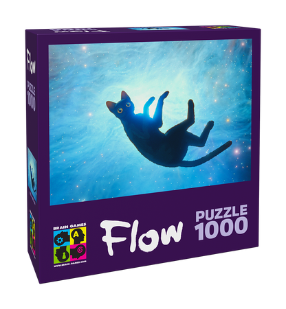 Puzzle 1000 Flow - Floating cat