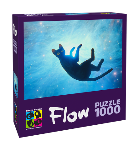 Puzzle 1000 Flow - Floating cat