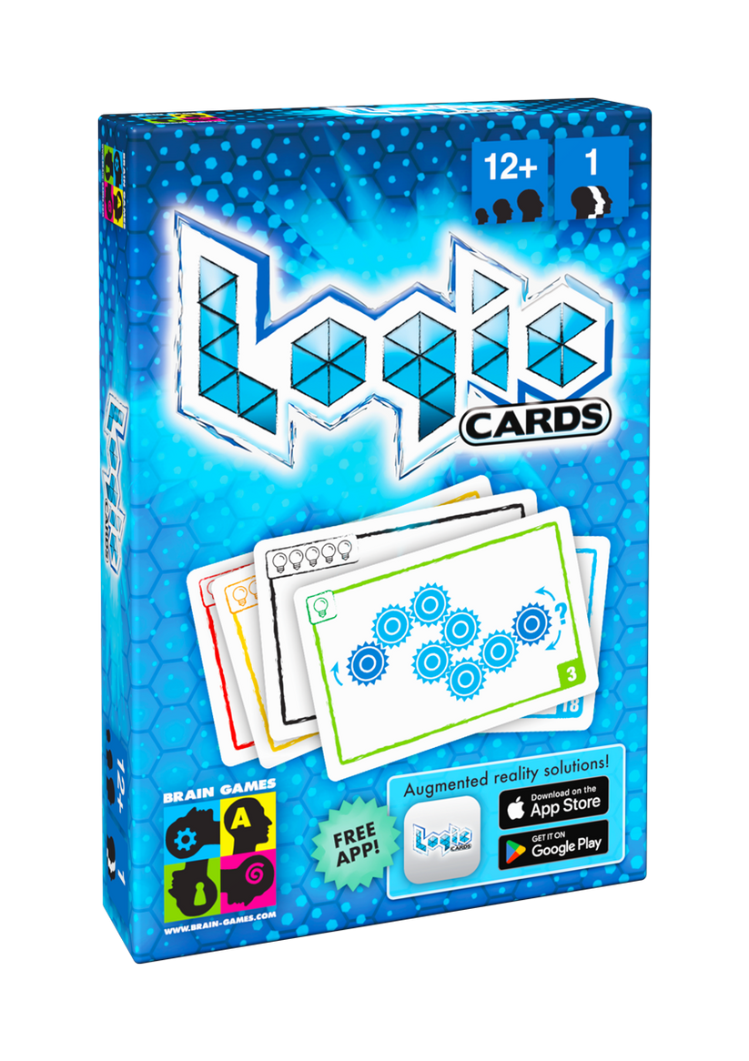 Random Brain Games Logic Cards Blue brain teaser – Brain Games Publishing
